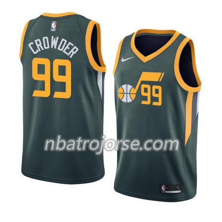 Män Utah Jazz Tröja Jae Crowder 99 2018-19 Nike Grön Swingman